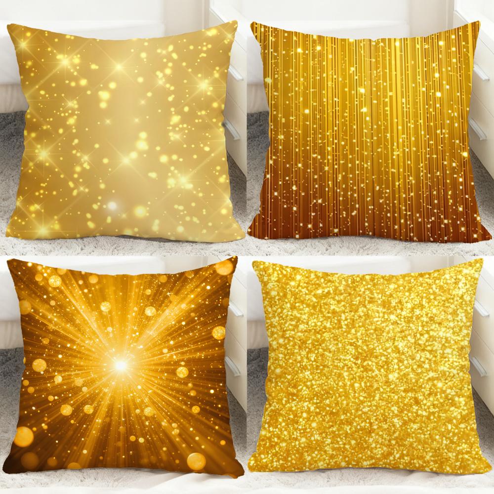 Lighting Decor And Beyond - Golden fine light spots Cushion Cover