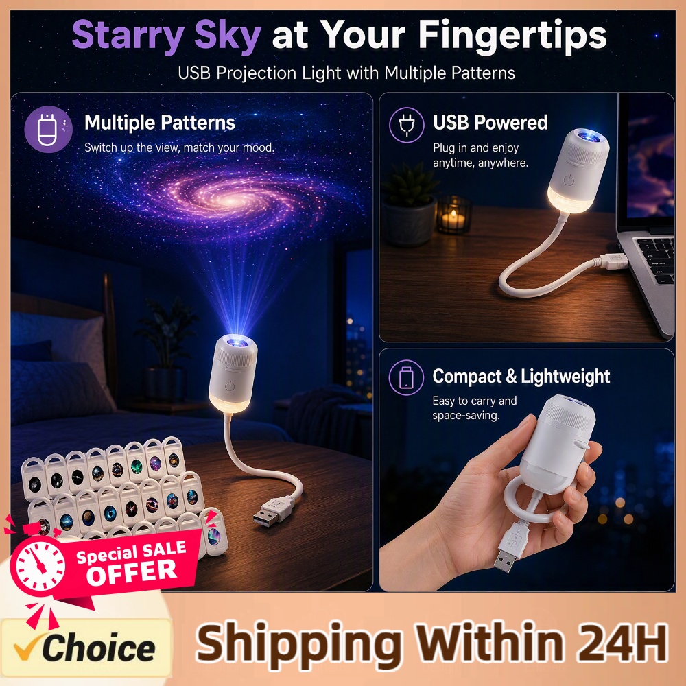 Star Projector Night - USB Starry Sky Projector Lamp HD