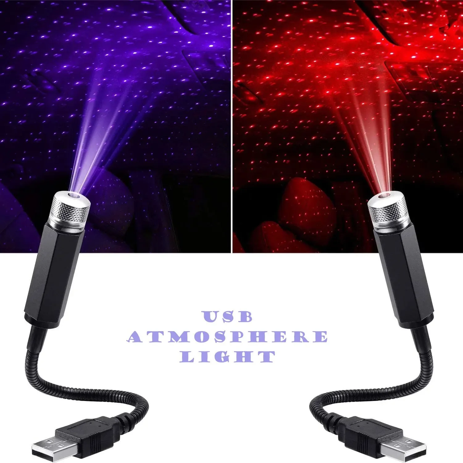 Star Projector Night - QXNY 1pcs Mini LED Car Roof