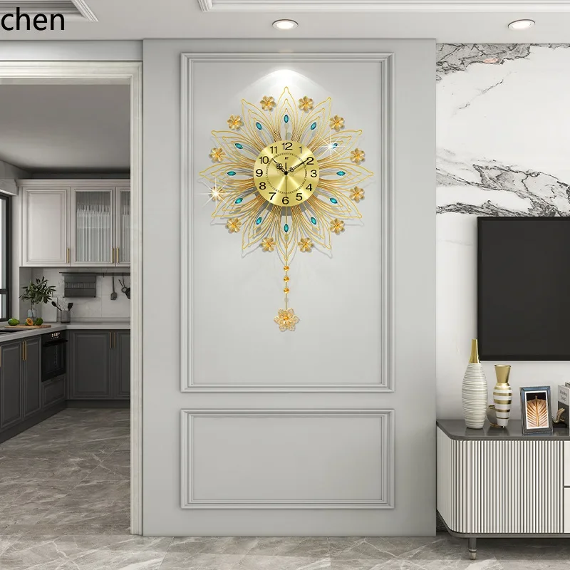 Lighting Decor Living Room - TQH-i7.7 European-style light luxury clock, wall