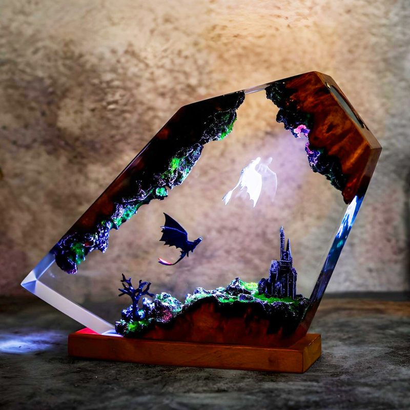 Creative Resin Night Light Bed - Decor Lighting Sales review and price