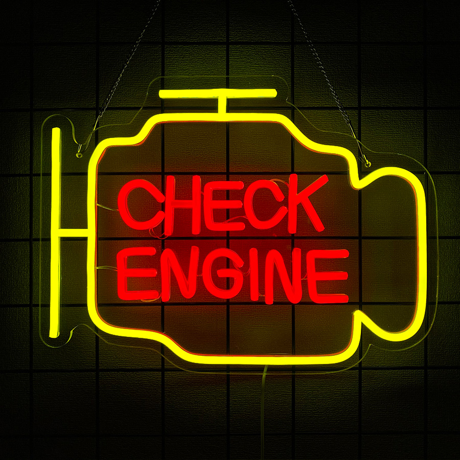 Check Engine Neon Sign For Wal - Garage Lighting Decor review and price