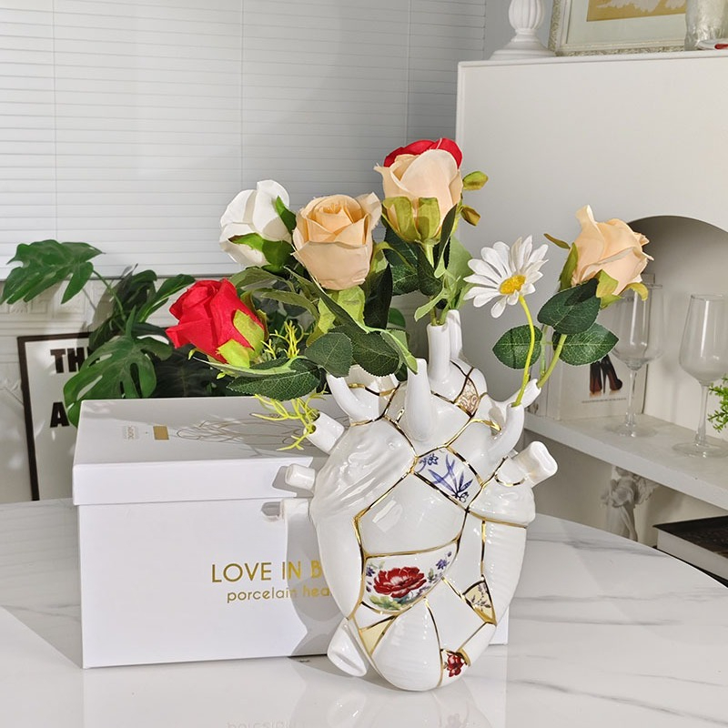 Heart vase Living room wine ca - Lighting Decor Living Room review and price