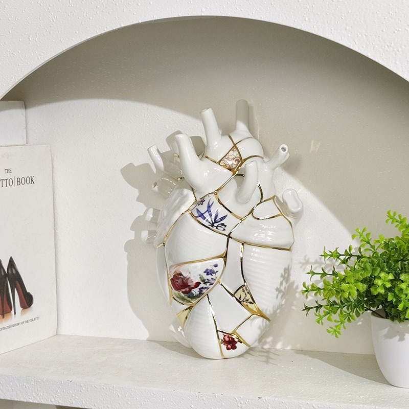 Heart vase Living room wine ca - Lighting Decor Living Room review and price
