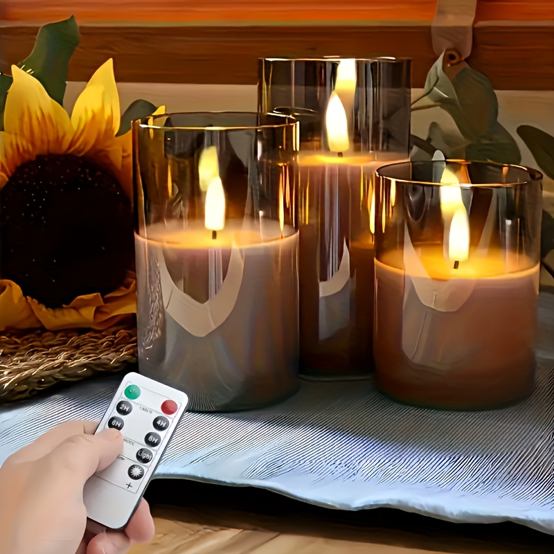 3 Pack Rechargeable Pillar Fak - Lighting Decor Living Room review and price