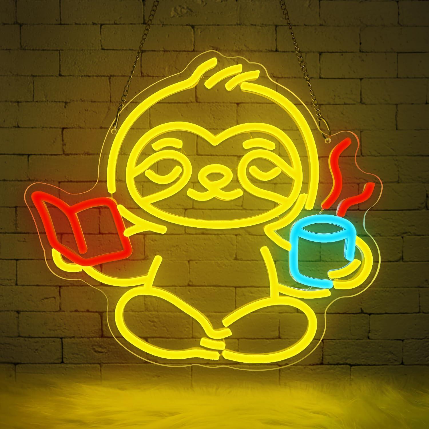 Sloth Neon Sign USB Dimmable L - Lighting Decor Living Room review and price