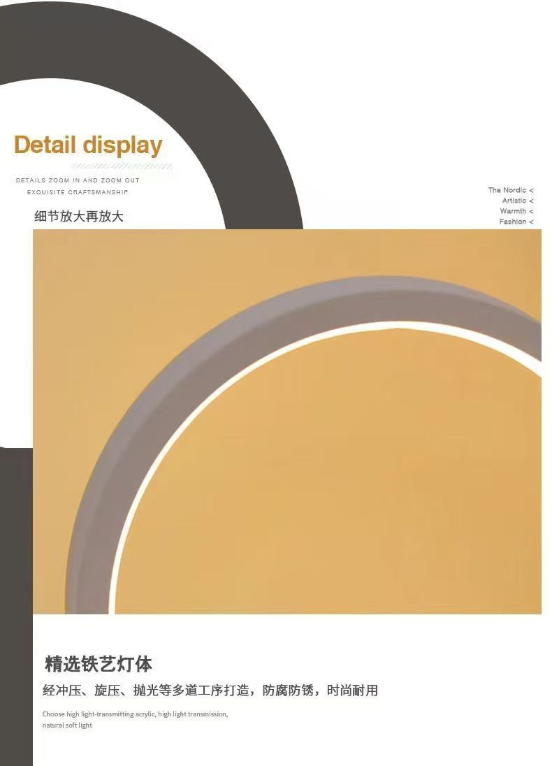 20CM LED Simple Circular Ring  - Lighting Decor Living Room review and price