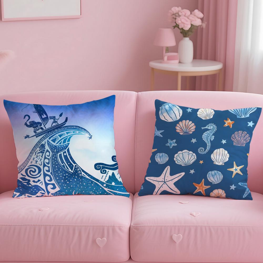 Light blue ocean ripple Cushio - Lighting Decor And Beyond review and price