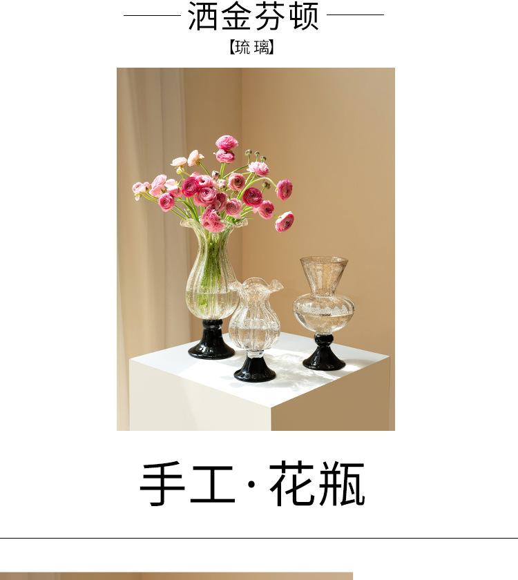 French ancient glass vase orna - Lighting Decor Living Room review and price
